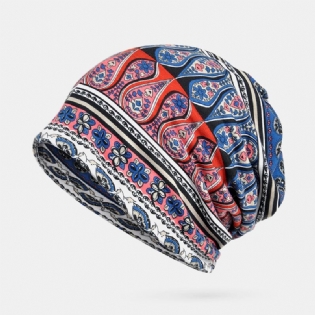 Kvinder Bomuld Multi-purpose Printing Beanie Kasket Hals Gaiter Ansigtsskjold Hatte Bandana