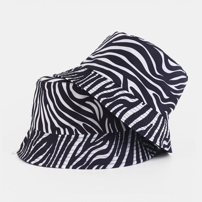 Kvinder Dobbelt-side-wear Zebra Cow Panda Mønster Print Bucket Huer Mode Casual All-match Sunscreen Beach Hat