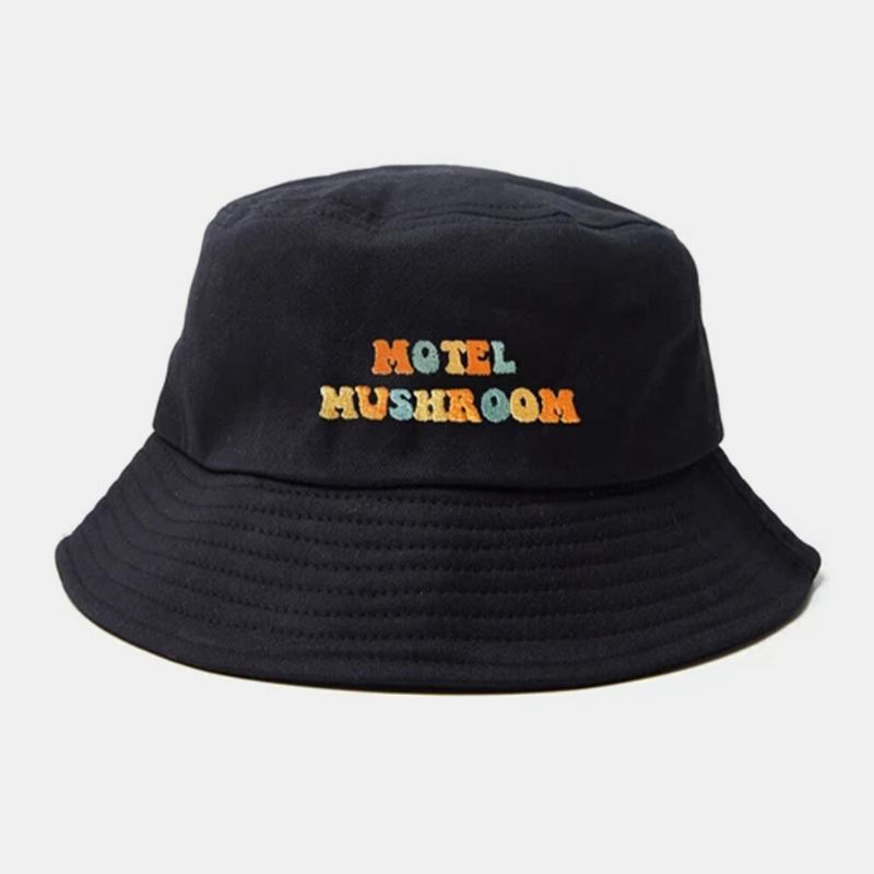 Kvinder Mænd Motel Mushroom Print Mønster Udendørs Casual Sunshade Bucket Hat