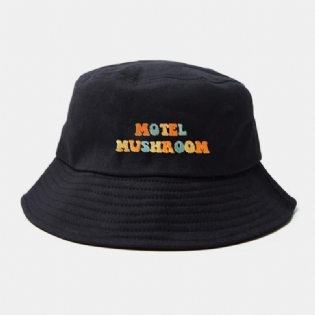 Kvinder Mænd Motel Mushroom Print Mønster Udendørs Casual Sunshade Bucket Hat