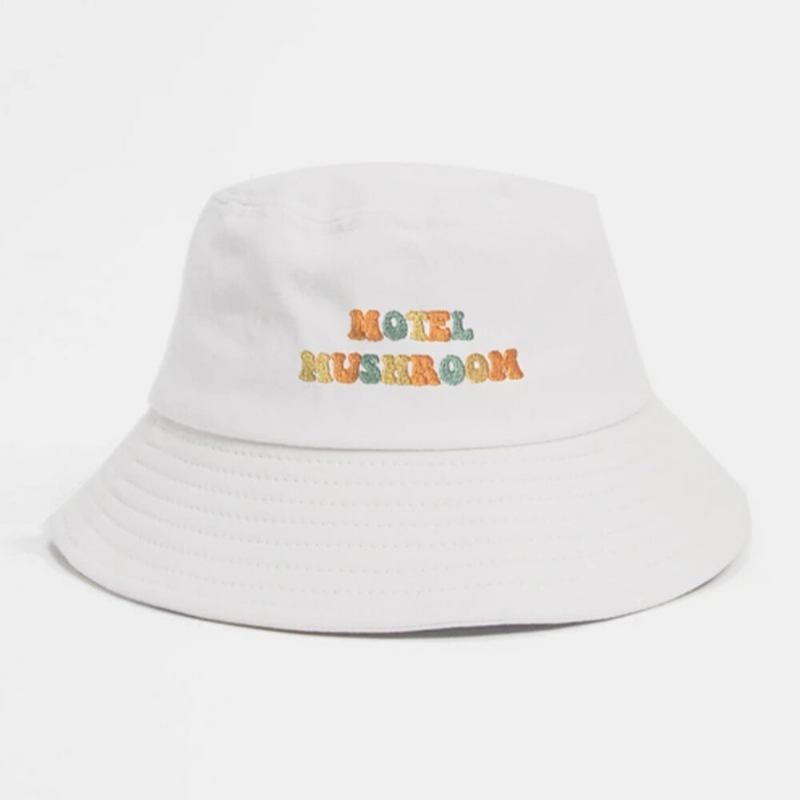 Kvinder Mænd Motel Mushroom Print Mønster Udendørs Casual Sunshade Bucket Hat