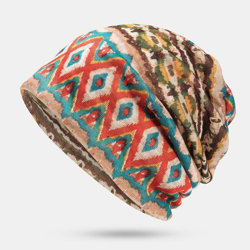 Kvinder Multi-purpose Printing Turban Kasket Casual Sommer Udendørs Hals Gaiter God Elastisk Blød Beanie Hat