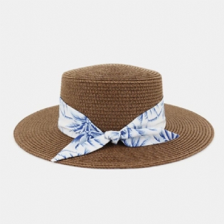 Kvinder Solcreme Rejse Strand Solhat Elegant Bowknot Jazz Huer Flad Huer Stråhat