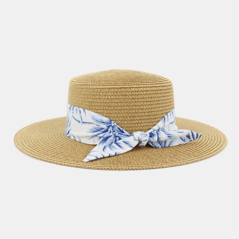 Kvinder Solcreme Rejse Strand Solhat Elegant Bowknot Jazz Huer Flad Huer Stråhat