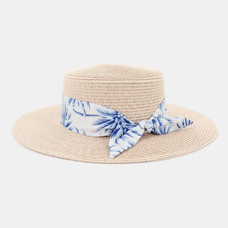 Kvinder Solcreme Rejse Strand Solhat Elegant Bowknot Jazz Huer Flad Huer Stråhat