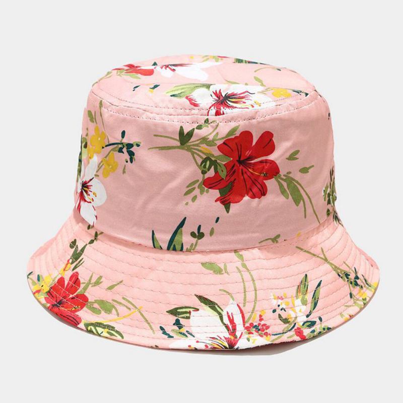 Kvinder Sommer Uv Beskyttelse Blomstermønster Visir Solhat Mode Casual Udendørs Rejse Bucket Hat