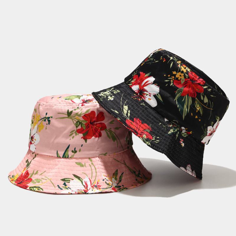 Kvinder Sommer Uv Beskyttelse Blomstermønster Visir Solhat Mode Casual Udendørs Rejse Bucket Hat