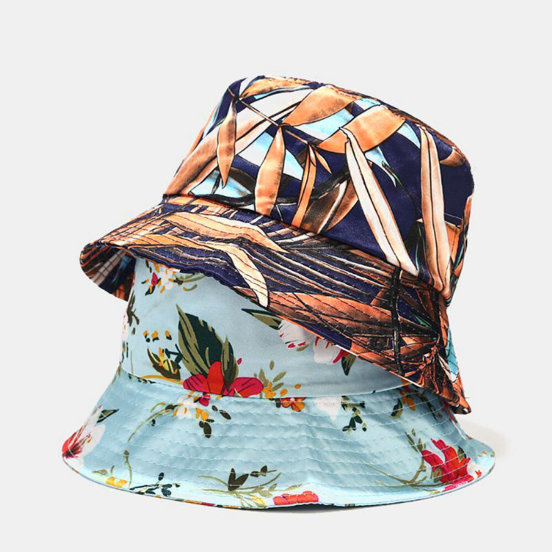 Kvinder Sommer Uv Beskyttelse Blomstermønster Visir Solhat Mode Casual Udendørs Rejse Bucket Hat