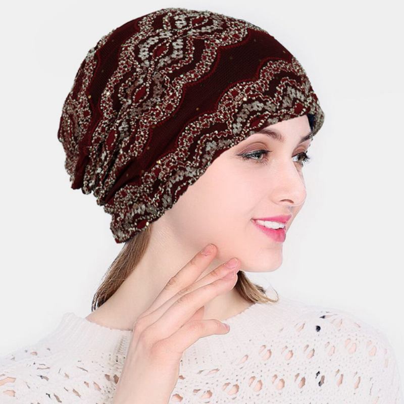 Lace Beanie Huer Kemoterapi Kasket Halshætte Hat