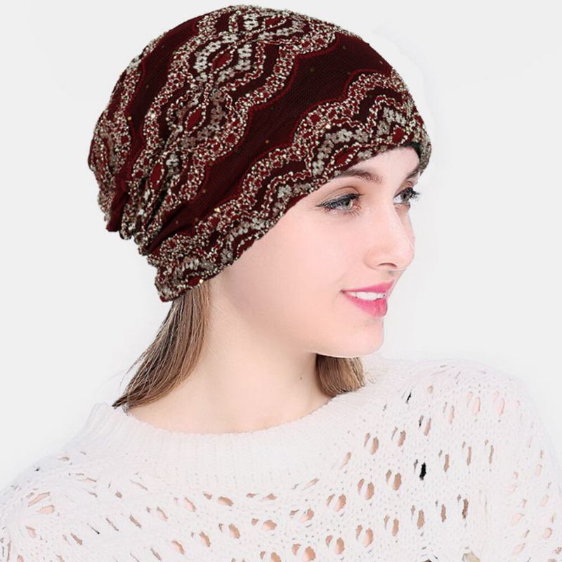 Lace Beanie Huer Kemoterapi Kasket Halshætte Hat