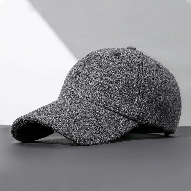 Mænd Baseball Kasket Winter Plus Velet Thicken Warm Justerbar Hat