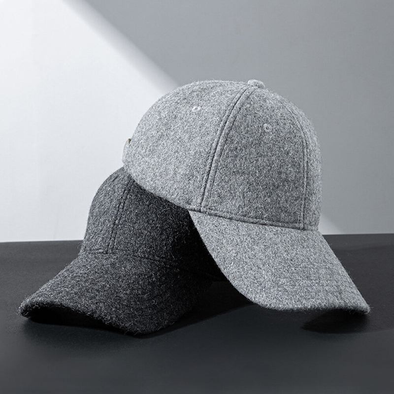 Mænd Baseball Kasket Winter Plus Velet Thicken Warm Justerbar Hat