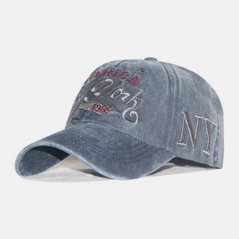 Mænd Bomuld Fremstillet Gammelt Broderi Brev År Casual Klassisk Baseball Hat