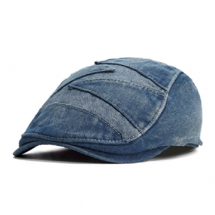 Mænd Denim Åndbar Solskærm Kort Skygge Casual Vintage Forward Hatte Baret Flade Kasketter