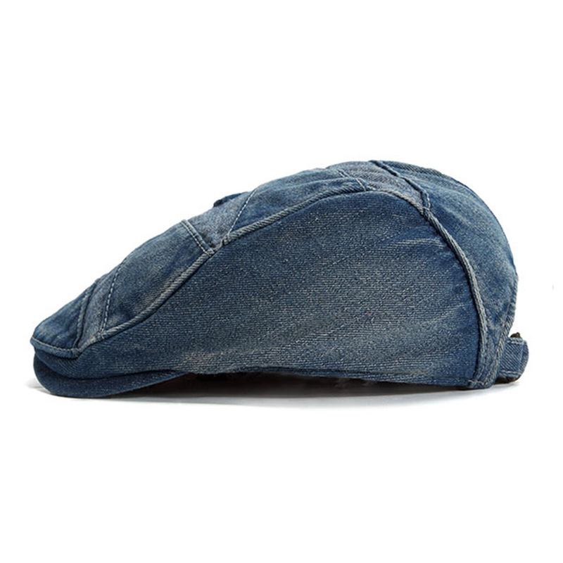 Mænd Denim Åndbar Solskærm Kort Skygge Casual Vintage Forward Hatte Baret Flade Kasketter