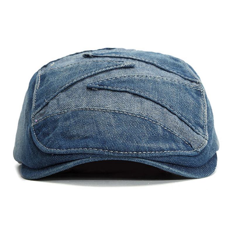 Mænd Denim Åndbar Solskærm Kort Skygge Casual Vintage Forward Hatte Baret Flade Kasketter