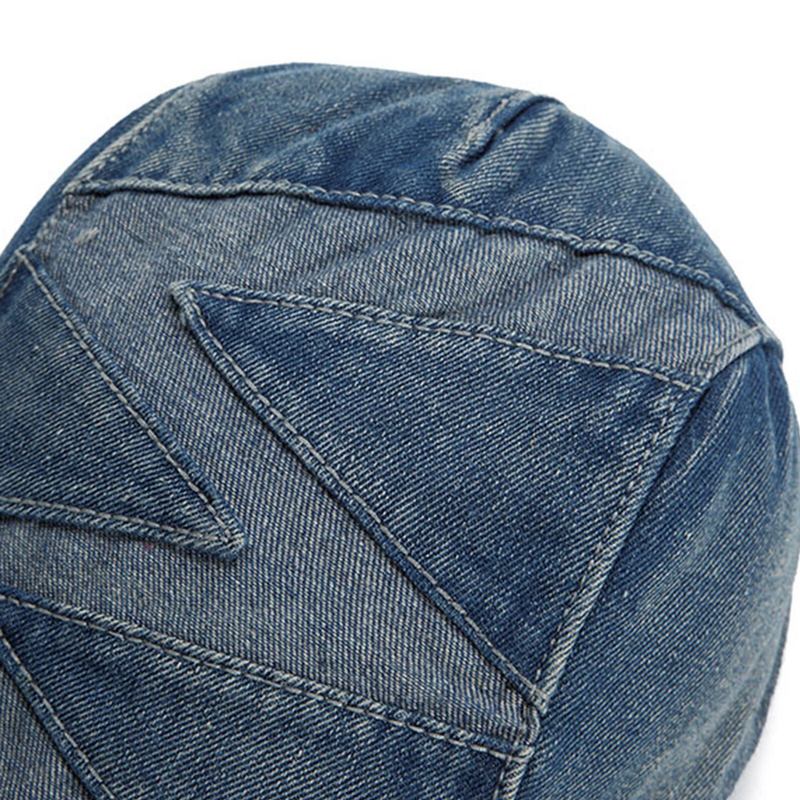 Mænd Denim Åndbar Solskærm Kort Skygge Casual Vintage Forward Hatte Baret Flade Kasketter