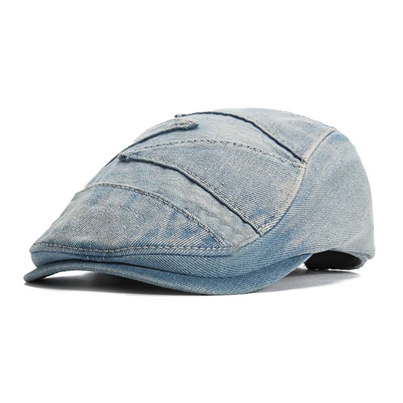 Mænd Denim Åndbar Solskærm Kort Skygge Casual Vintage Forward Hatte Baret Flade Kasketter