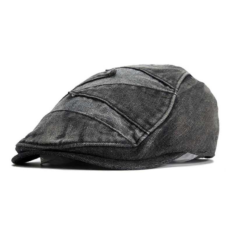 Mænd Denim Åndbar Solskærm Kort Skygge Casual Vintage Forward Hatte Baret Flade Kasketter