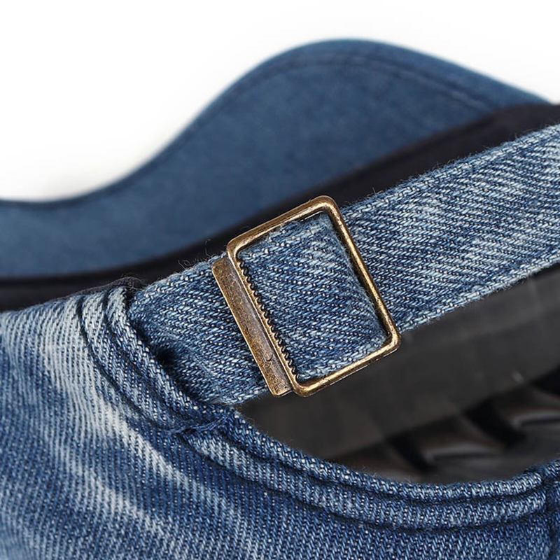 Mænd Denim Udendørs Solsejl Justerbar Afslappet Vintage Militær Caps Flade Hatte