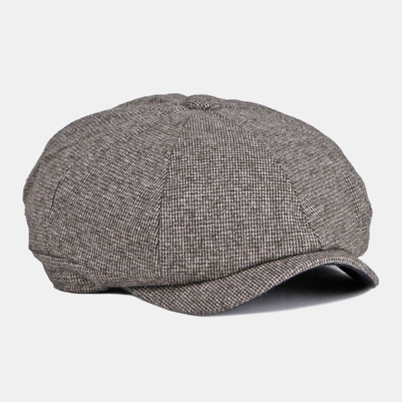 Mænd Newsboy Hatte Britisk Casual Udendørs Solsejl 8 Panel Ivy Kasket Octagonal Hat