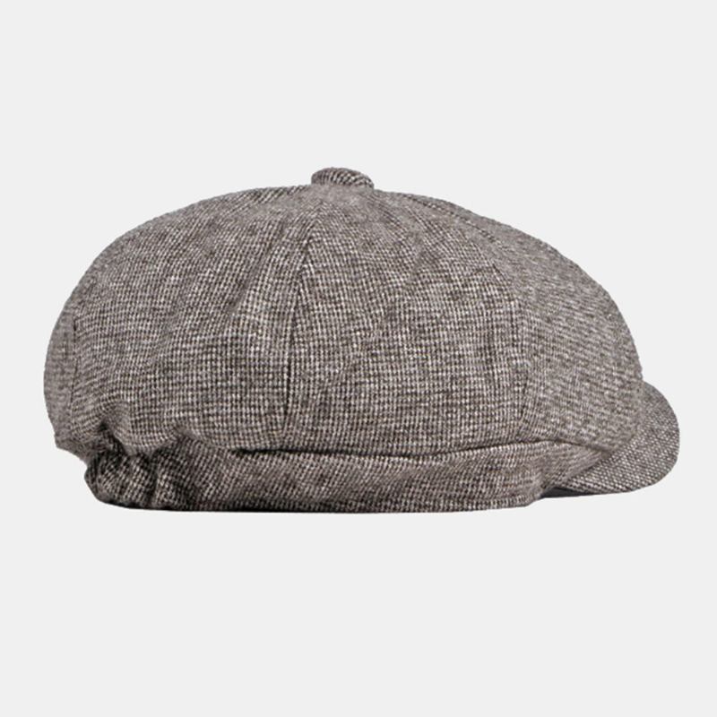 Mænd Newsboy Hatte Britisk Casual Udendørs Solsejl 8 Panel Ivy Kasket Octagonal Hat