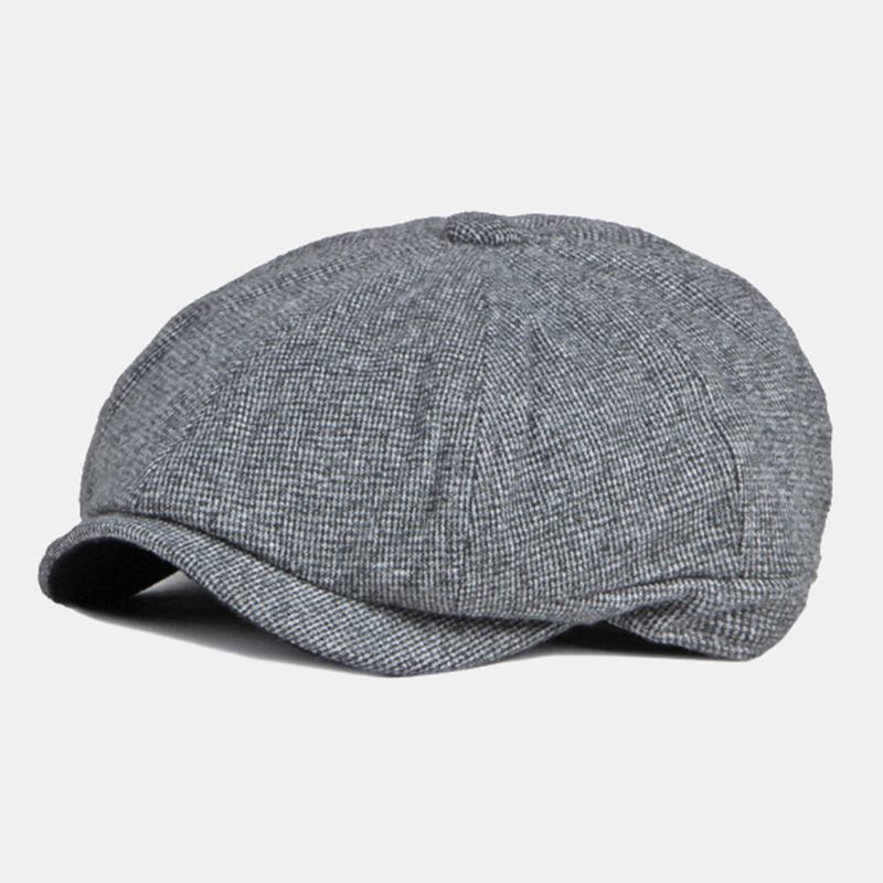 Mænd Newsboy Hatte Britisk Casual Udendørs Solsejl 8 Panel Ivy Kasket Octagonal Hat