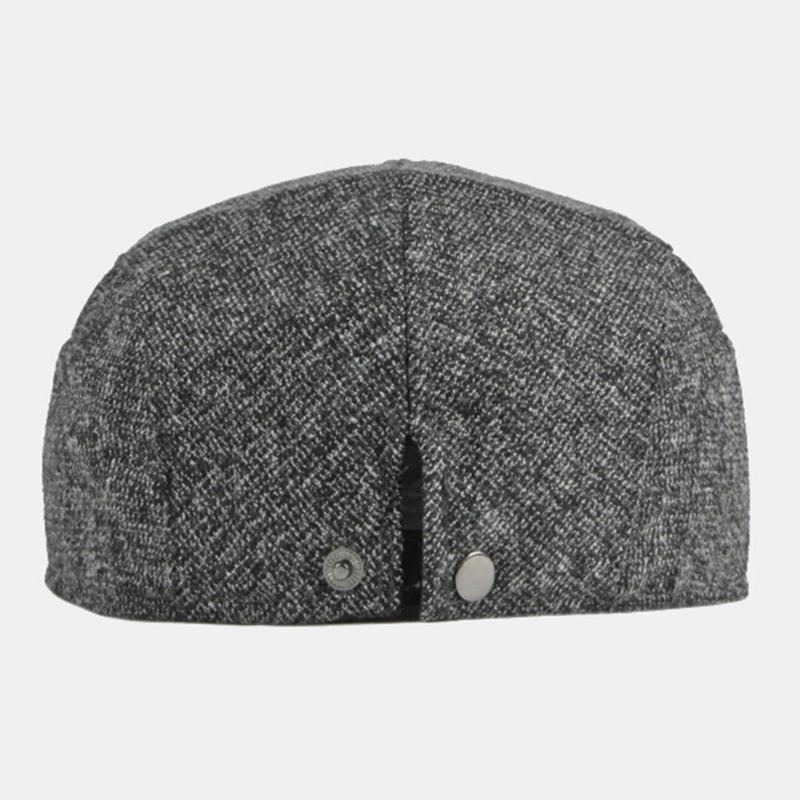 Mænd Newsboy Hatte Efterår Vinter Thicken Warmth Wild Plain Britisk Baret Flad Kasket