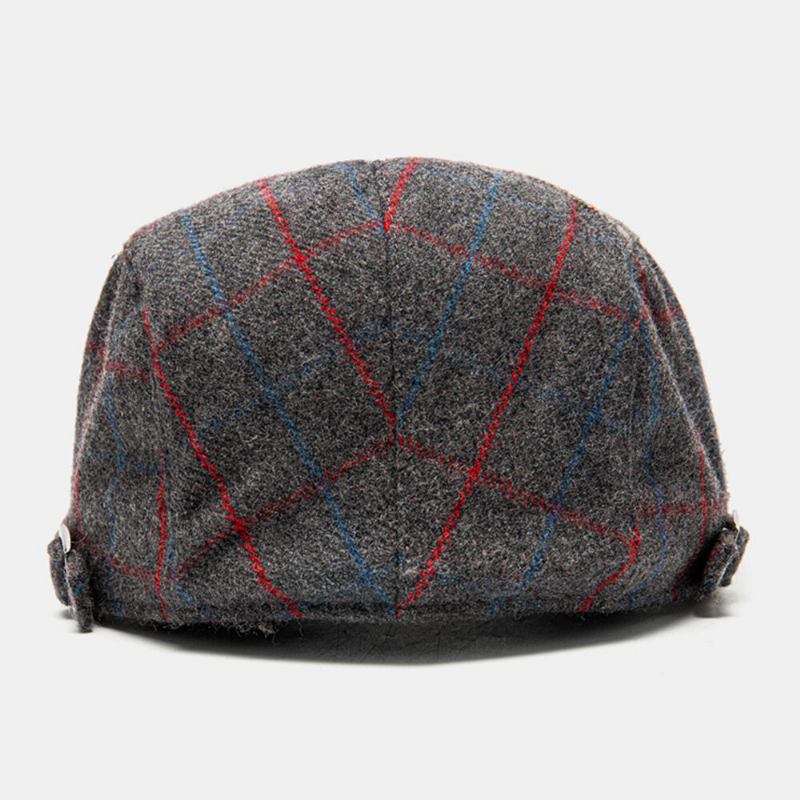 Mænd Newsboy Hatte Geometrisk Splejsning Side Justerbar Gitter Baretter Driver Hat