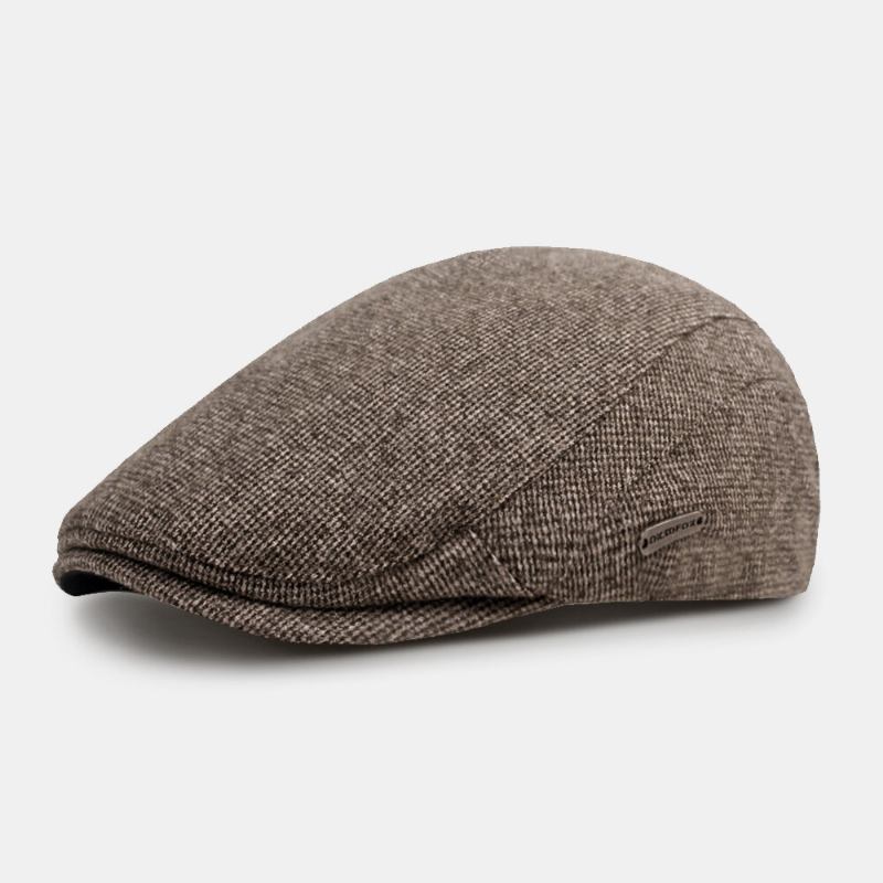 Mænd Newsboy Hatte Retro Thicken Kortskygget Solsejl Varm Baretter Malerhat