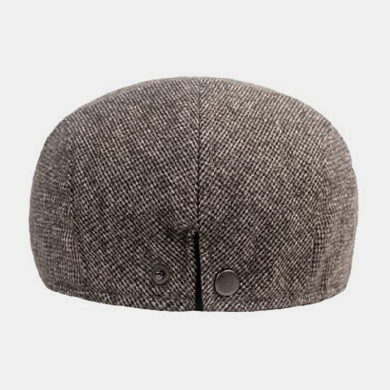 Mænd Newsboy Hatte Retro Thicken Kortskygget Solsejl Varm Baretter Malerhat