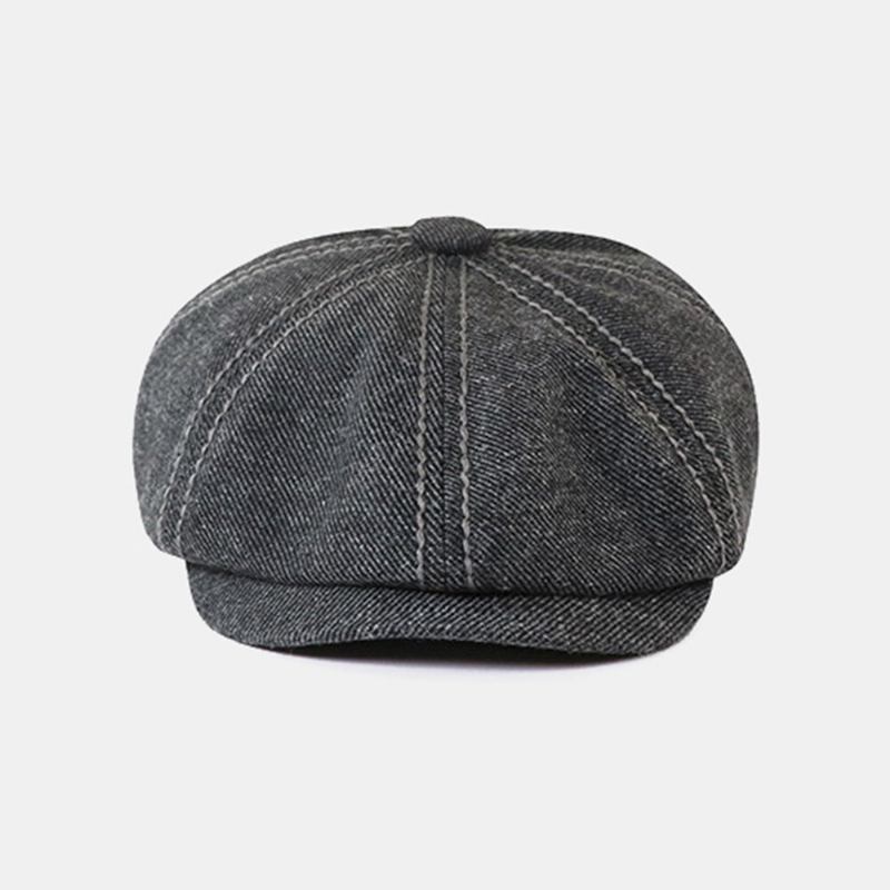 Mænd Retro Britisk Justerbar Elastisk Bånd Ottekantet Huer Udendørs Casual Solskygge Baret Kasket Newsboy Hat