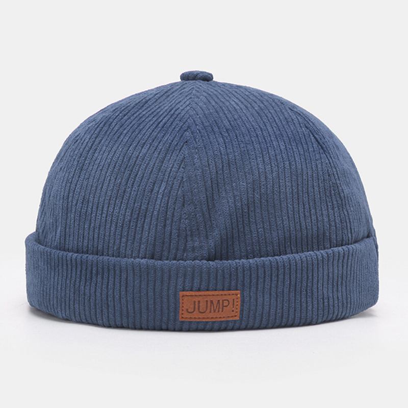 Mænd Udlejer Huer Plain Stripe Patchwork Justerbar Skull Kasket Beanie Har