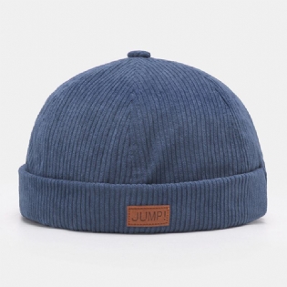 Mænd Udlejer Huer Plain Stripe Patchwork Justerbar Skull Kasket Beanie Har