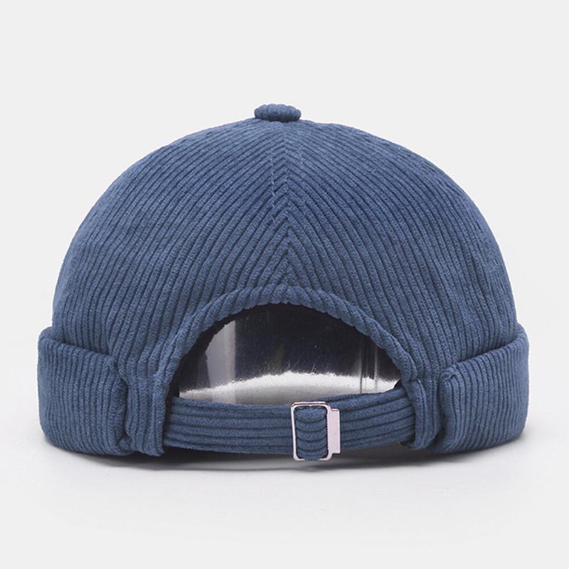 Mænd Udlejer Huer Plain Stripe Patchwork Justerbar Skull Kasket Beanie Har