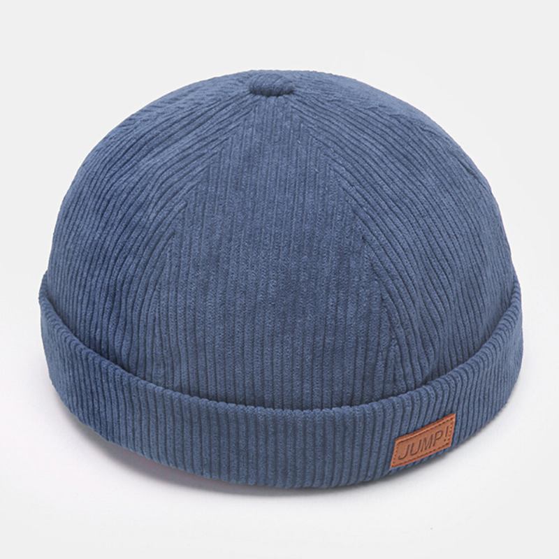 Mænd Udlejer Huer Plain Stripe Patchwork Justerbar Skull Kasket Beanie Har