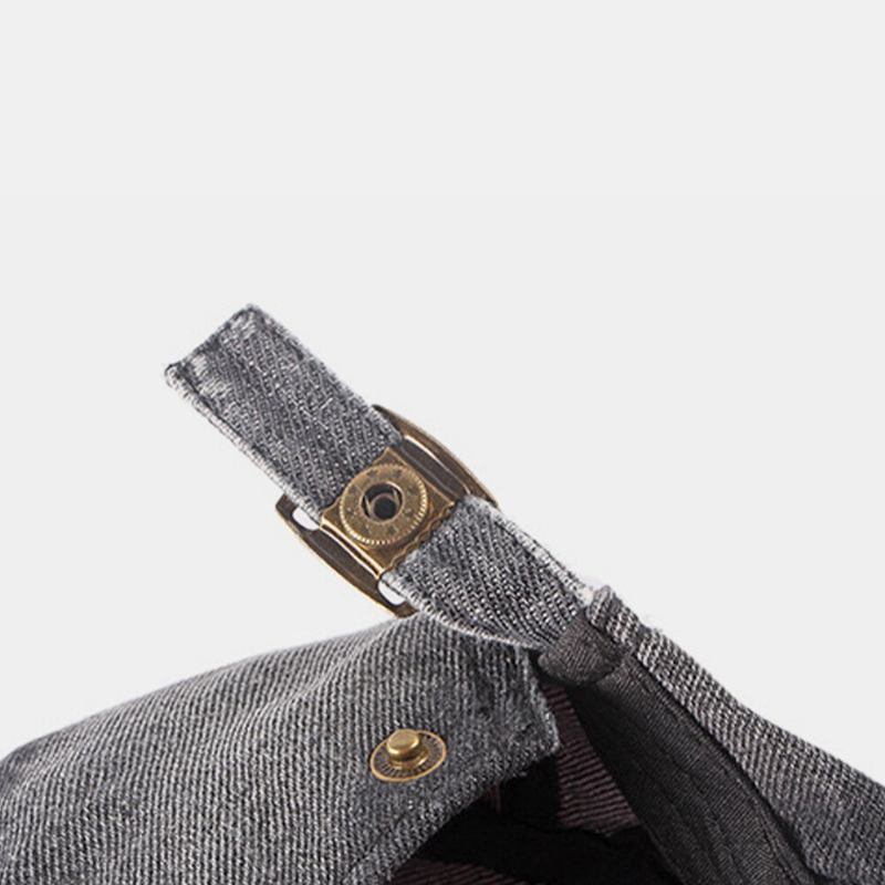 Mænd Vasket Denim Lavet Gammel Casual Retro Driver Flad Huer Forward Huer Baskerhat