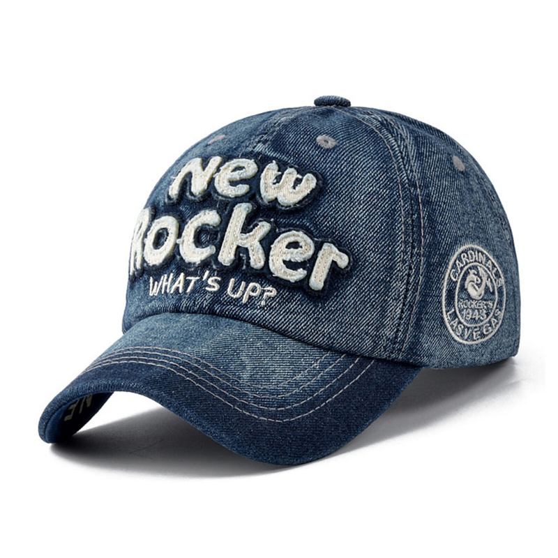 Mennico Mænd Denim Åndbar Udendørs Solskygge Kasket Cowboy Baseball Hat