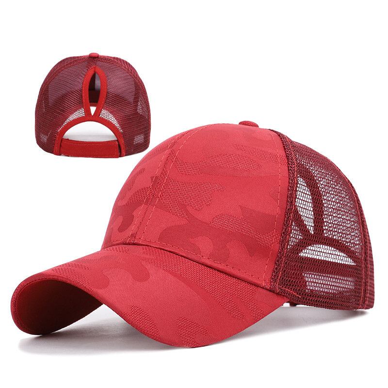 Ny Ankomst Dame Sommermode Sport Hestehale-baseballkasket Kvinder Rodet Bolle-baseballhat