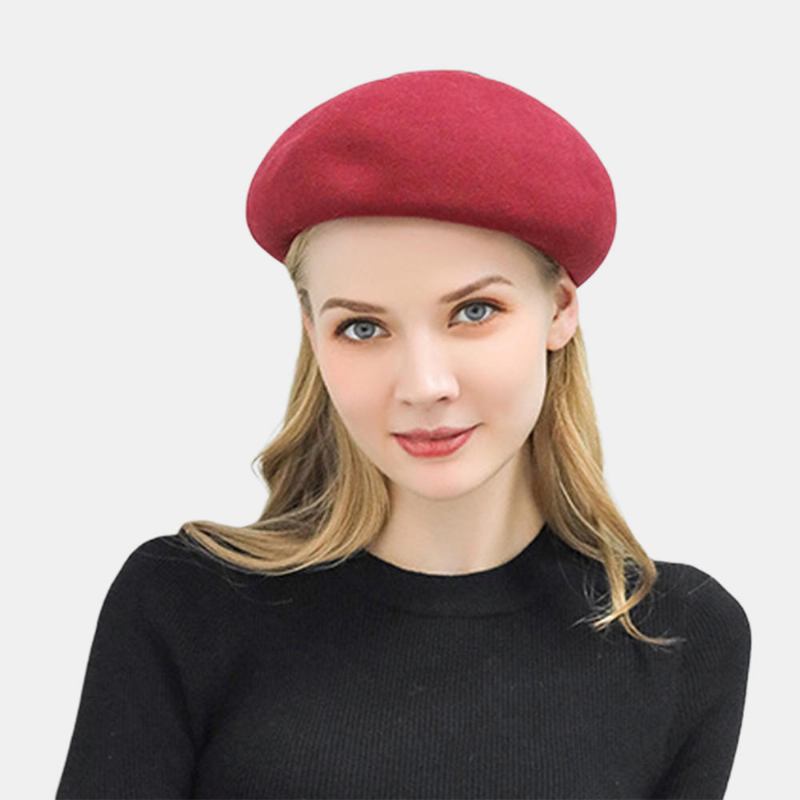 Pure Wool British Style Chain Baret Caps