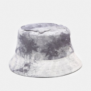 Tie-dye Blæk Maleri Mønster Fisker Huer Dobbeltsidet Bassinhat Solhat Bucket Hat