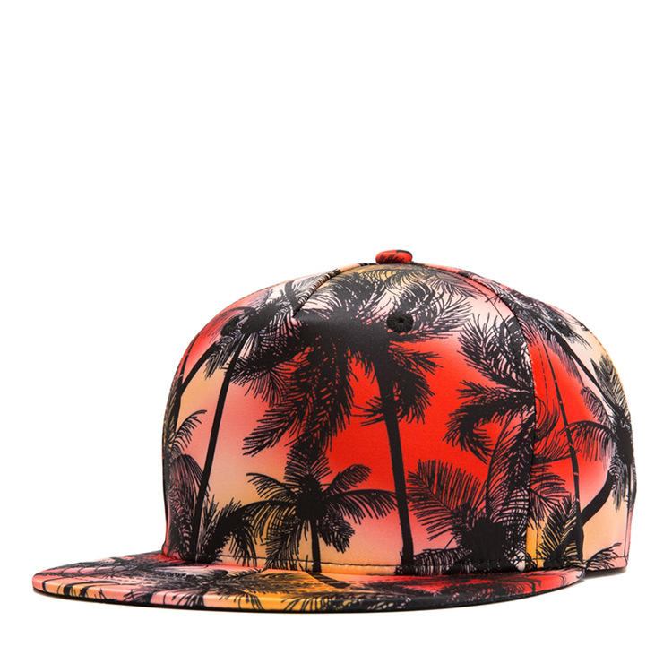 Tropical Wind Coconut Flad Huer Blade Hip Hop Huer Baseball Cap