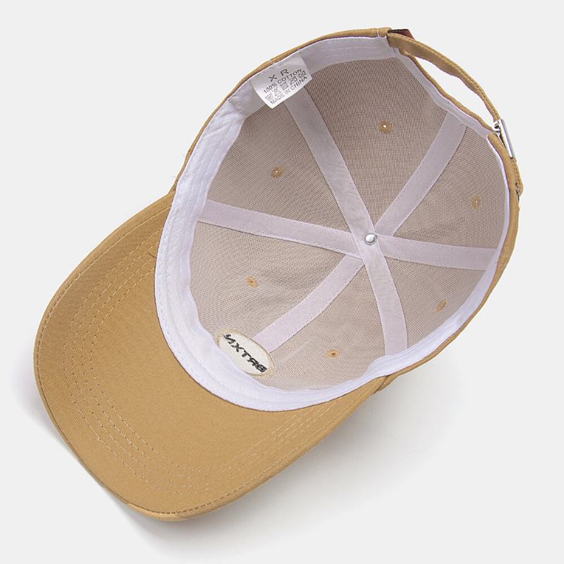 Unisex All-match Bomuld Brev Rund Label Broderi Solskygge Baseball Cap