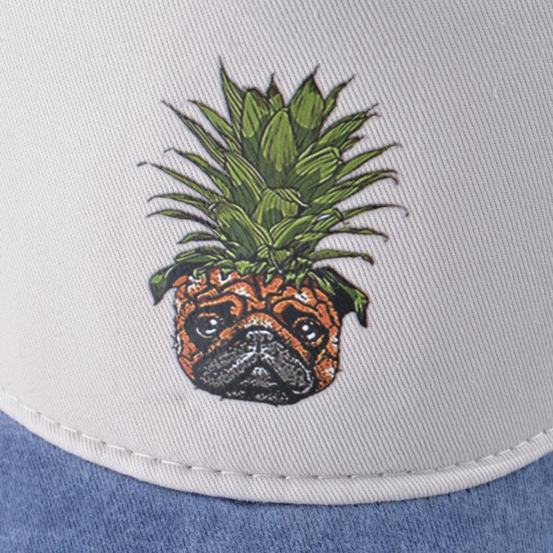 Unisex Ananas Baseballkasket Vasket Kasket Med Nitteret Hiphop Kasket