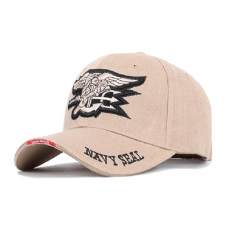 Unisex Bomuld Brevtryk Broderi All-match Justerbar Udendørs Solsejl Military Caps Baseball Caps