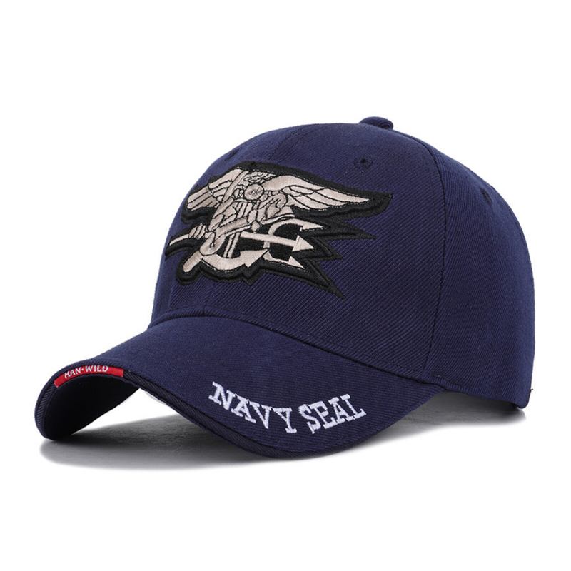 Unisex Bomuld Brevtryk Broderi All-match Justerbar Udendørs Solsejl Military Caps Baseball Caps