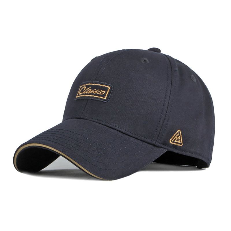 Unisex Bomuld Brevtryk Broderi Casual All-match Justerbar Udendørs Solskærm Peaked Caps Baseball Caps