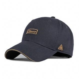 Unisex Bomuld Brevtryk Broderi Casual All-match Justerbar Udendørs Solskærm Peaked Caps Baseball Caps