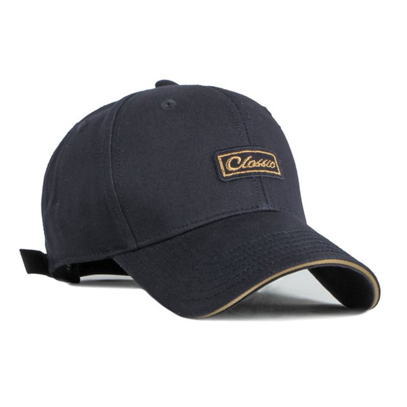 Unisex Bomuld Brevtryk Broderi Casual All-match Justerbar Udendørs Solskærm Peaked Caps Baseball Caps