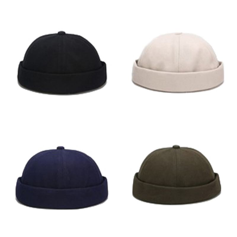 Unisex Bomuld Casual Snøre Justerbar Beanie Beanie Udlejer Huer Skull Cap